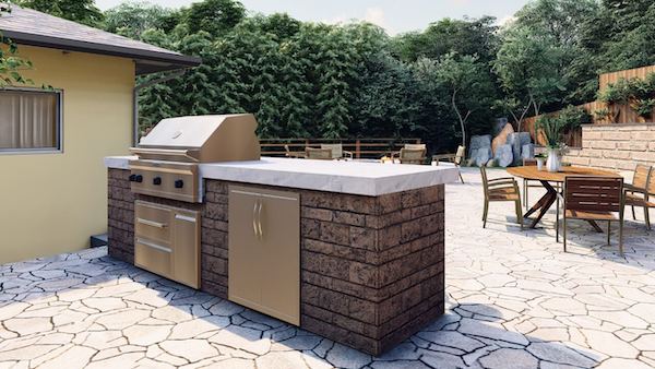 3D design outdoor kitchen